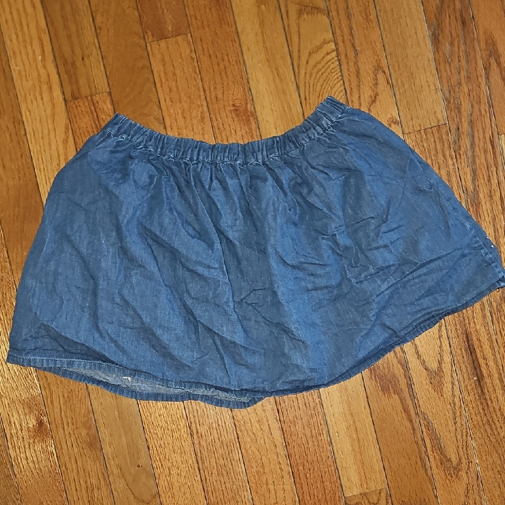 Mini Boden Blue Skirt with Embroidered Deer and Flowers - Picture 5 of 10
